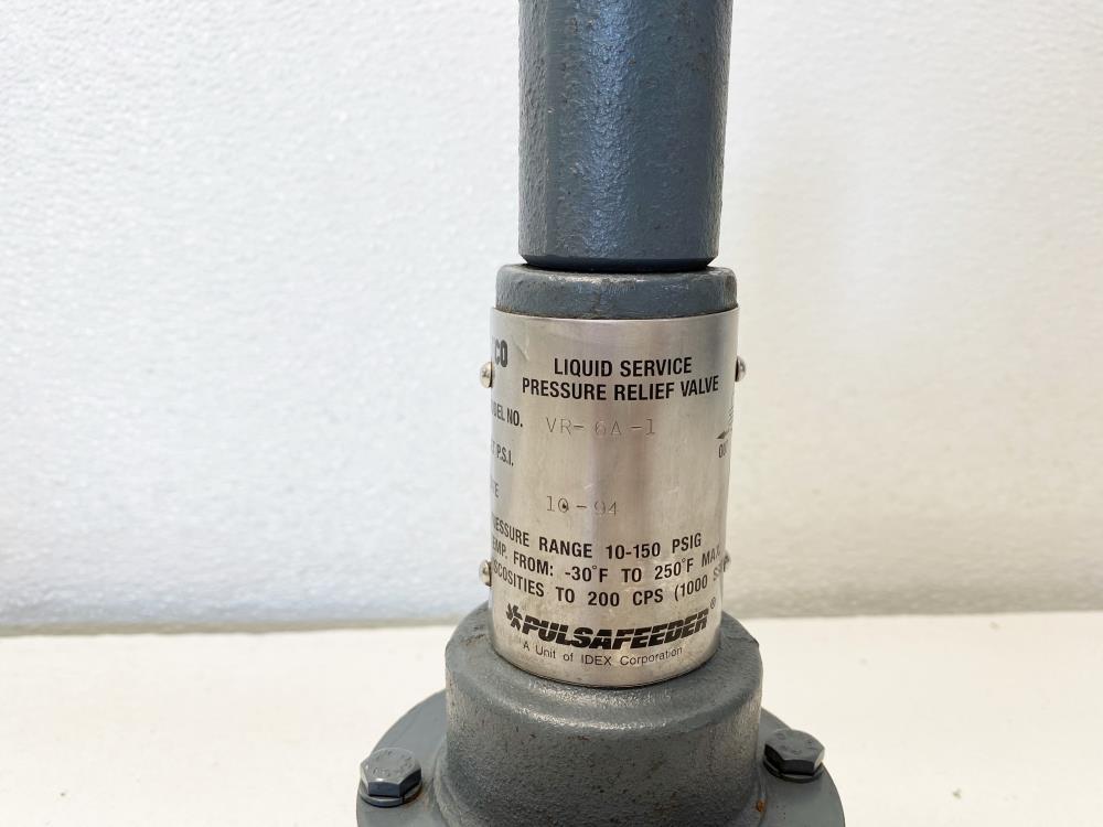 PULSAFEEDER ECO 3/4" NPT Liquid Service Pressure Relief Valve VR-6A-1